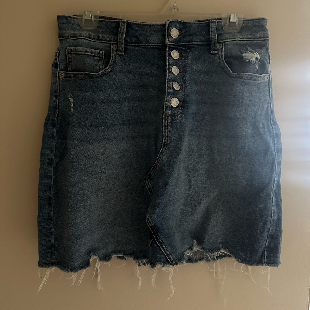 Maurices Distressed Denim Skirt